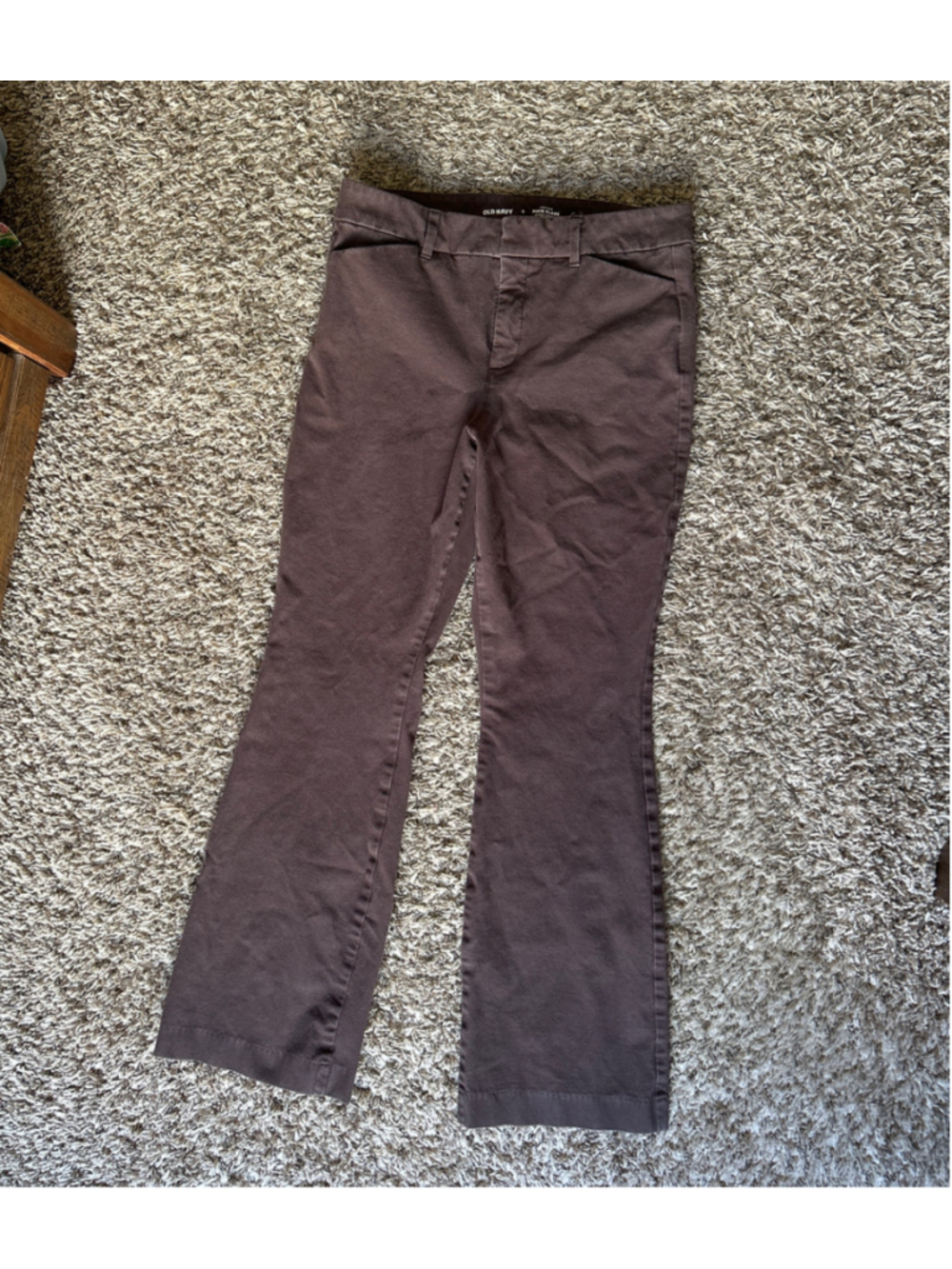 Old Navy Brown Hi Rise Pixie Flare Plants - Women’s 8